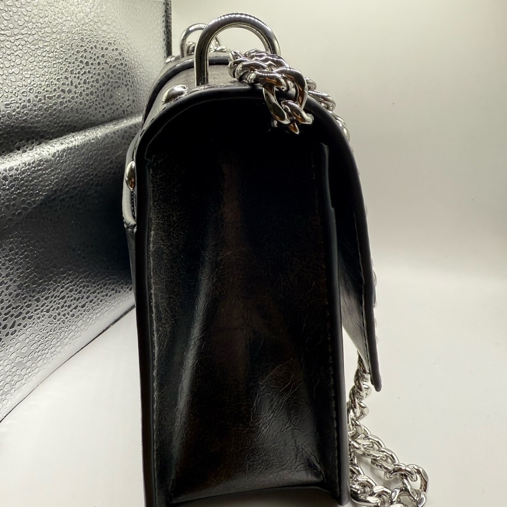 Greenwich Small Studded Distressed Black - 8"W X 6"H X 3"D Crossbody Bag NWT - Picture 4 of 15
